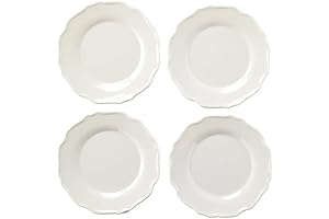 Lakeside Collection Set of 4 White Melamine Salad Plates