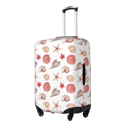 Conch Shells Print No.903 Luggage Cover Protector Anti-Scratch Washable Fits 18-32 Inch Luggage-Small2