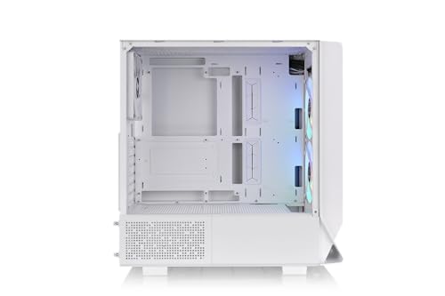 Gabinete Thermaltake Ceres 330 TG ARGB de torre media para PC, compatible con ATX, Project Stealth y BTF, color blanco con vidrio templado miniatura 3