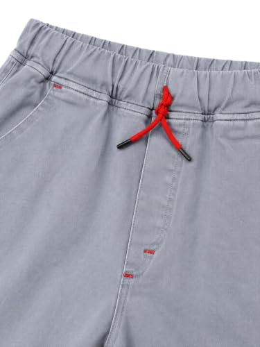 Image of Boys Silver Baggy Fit Denim Jeans | Korean Style Loose Fit Elastic Waist Band