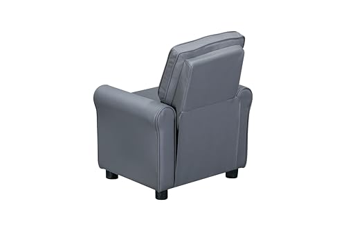 Image of Olive & Opie Jordan Kids /Toddler Push Back Recliner Chair, Lounge Sofa for Boys & Girls Ages 3 and Up, Soft Upholstery, Vegan Leather Mink