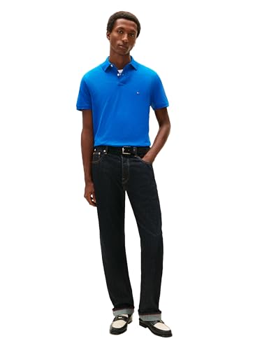 Image of Tommy Hilfiger Men's Short Sleeve Polo Shirts in Regular Fit With Stretch and Organic Pique Cotton