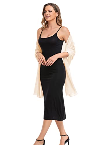 Shawls and Wraps for Evening Dresses Sheer Chiffon Women Elegant Soft Silky Wraps Wedding Bridal Scarf2