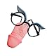 Penis Nase mit Brille | Maske für Junggesellenabschied | lustige Penismaske | Junggesellinnenabschied | Braut Deko Penisform | Bräutigam | Willy lustig | Partymaske | Karneval | Fasching | Rosenmontag