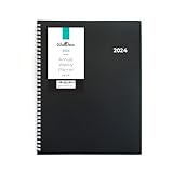WallDeca 2024 Planner 8.5 x 11, Annual Weekly & Monthly Planner, Jan 2024 - Dec 2024 | Flexible Cover, Notes Pages, Twin-Wire Binding (2024) (2024 (8.5 x 11-Inch))
