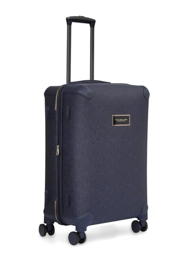 Image of Tommy Hilfiger Jazz Large Soft Luggage - Navy |Check-in Trolley Bag with TSA Lock | 360 Spinner Double Wheels | Telescopic Handle | Expandable | Polyester Shell Suitcase | 115L Capacity | 78cm