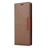 YHZXT Funda tipo cartera para iPhone 17 Air, funda magnética de cuero retro con bloqueo RFID, tarjetero, funda con función atril (marrón)
