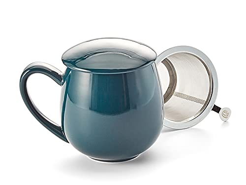 Cha Cult NEU teemando® Kräuterteetasse Saara Porzellan, 3-teilig, dunkelgrün 0,35 l