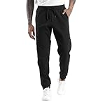 THE GYM PEOPLE Mens' Fleece Joggers Pants with Deep Pockets in Loose-fit Style