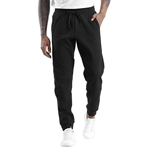 THE GYM PEOPLE Mens’ Fleece Joggers Pants with Deep Pockets in Loose-fit Style