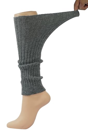 Image of BomKinta Leg Warmers for Women - Soft Fashion Knit Calf Accessories Gifts - Cute 80s Ruffle Leg Sleeves for Party Yoga