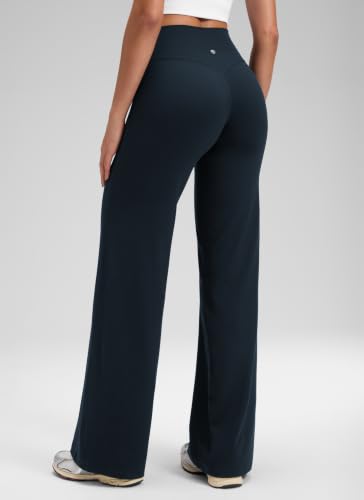 Image of CRZ YOGA Softretch Wide Leg Pants 28 inch /30 inch /32 inch | No Front Seam, Ultimate Comfort, Next to Skin, Yoga, Casual, High Waisted, for Women