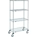 Nexel Industries C2448PNB Wire Shelf Stem Caster Truck with Polyurethane Wheels & Brakes44; Nexelon - 24 x 48 x 69 in.