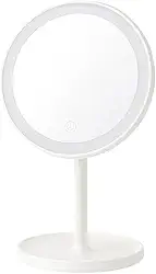 Espelho de Maquiagem LED Touch Screen Portátil USB Recarregável – Ideal para Viagem, Maquiagem e Barbear