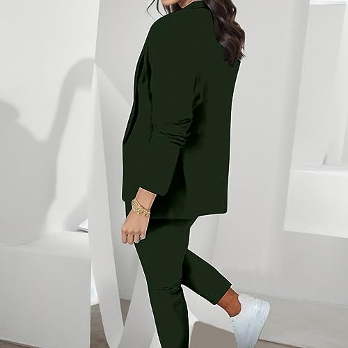 Blazer Sets Women 2 Piece Outfits Business Casual Outfits 2025 Dressy Casual Pant Suits Plus Size Wide Pants Suit2