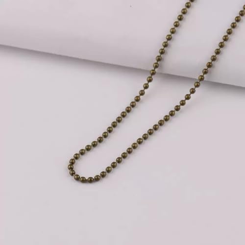 Image of IFNOW Ceiling Fan Pull Chain Metal Fan Pull Chain Extension, Ceiling Fan Chain Connector, Diameter 3.2mm 13 Feet Long with 16 PCS Connectors (6.5 Feet Bronze*2)