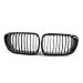 QIQIBAIHUO Kratka nerkowa matowa błyszcząca czarna grill nerkowy 1 para pasuje do BMW E46 2-drzwiowy Coupe Cabriolet 1999-2002 akcesoria (kolor: Jasny czarny)