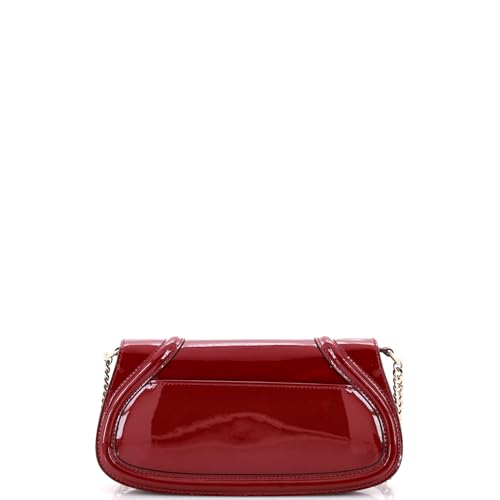 Pre-Loved Blondie NM Chain Flap Shoulder Bag Patent Medium, Red3