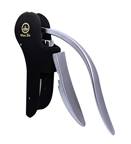 Wine Ziz Rabbit Wine Bottle Opener, Corkscrew Wine Opener Set with Foil Cutter, Heavy-Duty Metal Screw-pull Lever (Vertical Rabbit) - Thumbnail 5
