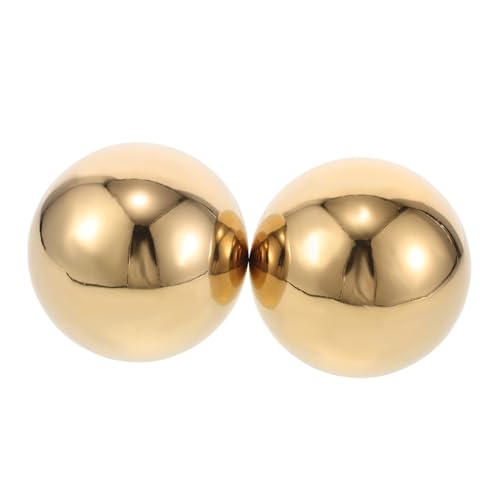 Wakauto Stainless Steel Garden Gazing Balls 2pcs Mirror Polished Spheres for Decorative Garden Art