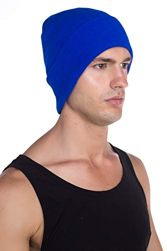 Image of Top Level Beanie Men Women - Unisex Cuffed Plain Skull Knit Hat Cap