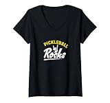 Photo Gallery donna divertente pickleball giocatore paddleball dinking sport amante maglietta con collo a v Photo Gallery donna divertente pickleball giocatore paddleball dinking sport amante maglietta con collo a v