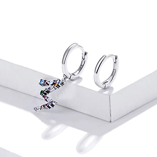 Pendientes de aro Huggie de plata con circonitas el regalo ideal para niñas 5