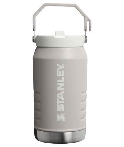 Image of Stanley IceFlow 2.0 Flip Straw Jug with Handle 64 oz | Twist On Lid and Flip Up Straw | Leakproof for Travel and Sports | Insulated Stainless Steel | BPA-Free | Ash