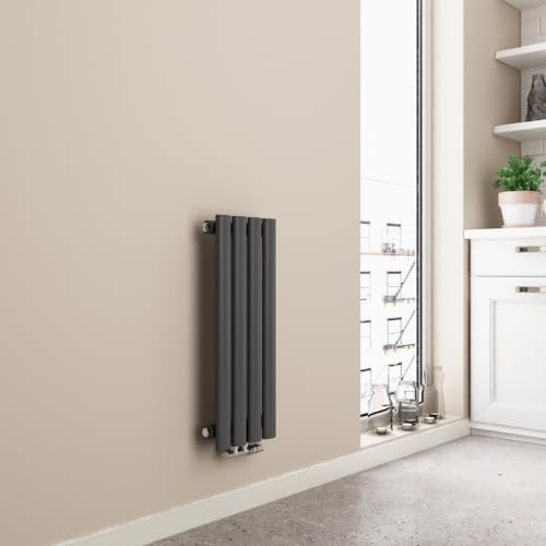 Radiateur petit format EMKE chauffage central vertical anthracite 177W - 2
