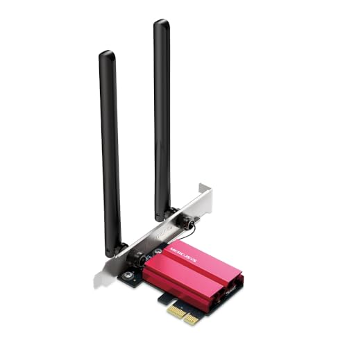 MERCUSYS PCIe AXE5400Mbps Wi-Fi 6E Bluetooth 5.2 Adapter, Intel Chipset, Tri-Band Speed, Windows 10, 11 Support, EU AX5400 + Bluetooth