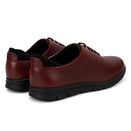 Image of Legwork Voyager Lined Laser Wingtip Oxford Full Grain Leather Dress Shoes /Sneakers (Navy-Ink)