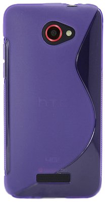 JUJEO 2108055934 Soft Cover for HTC Butterfly S - Wave - Non-Retail Packaging - Purple