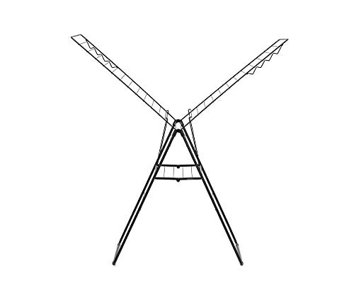 Brabantia HangOn Clothes Drying Rack | 82ft (25m) | Matt Black | Large Indoor Clothes Airer Laundry Stand with 2 Fold-Out Wings & Hanger Hooks, Folds Flat | Fits 2 Full Loads by Brabantia - Image 6