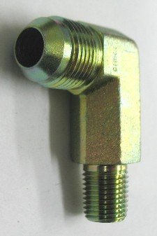 AF C5425-05-02 - 5/16 Male JIC (1/2''-20 Threads) x 1/8 Male Pipe (.405''-27 Threads) - 90° Long Elbow