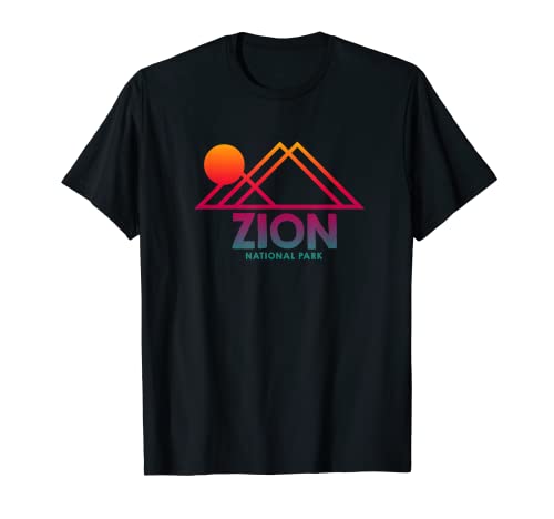 Parco Nazionale di Zion Utah Souvenir UT Schema Gradiente Maglietta