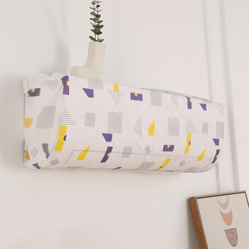 Image of HOKIPO AC Cover for most 2 Ton Split AC | Fits AC Units upto Size 110x33x31 cm | Dustproof, Waterproof & Washable Indoor Unit Cover | Protective & Decorative | Geometric Abstract (D1-AR5874)