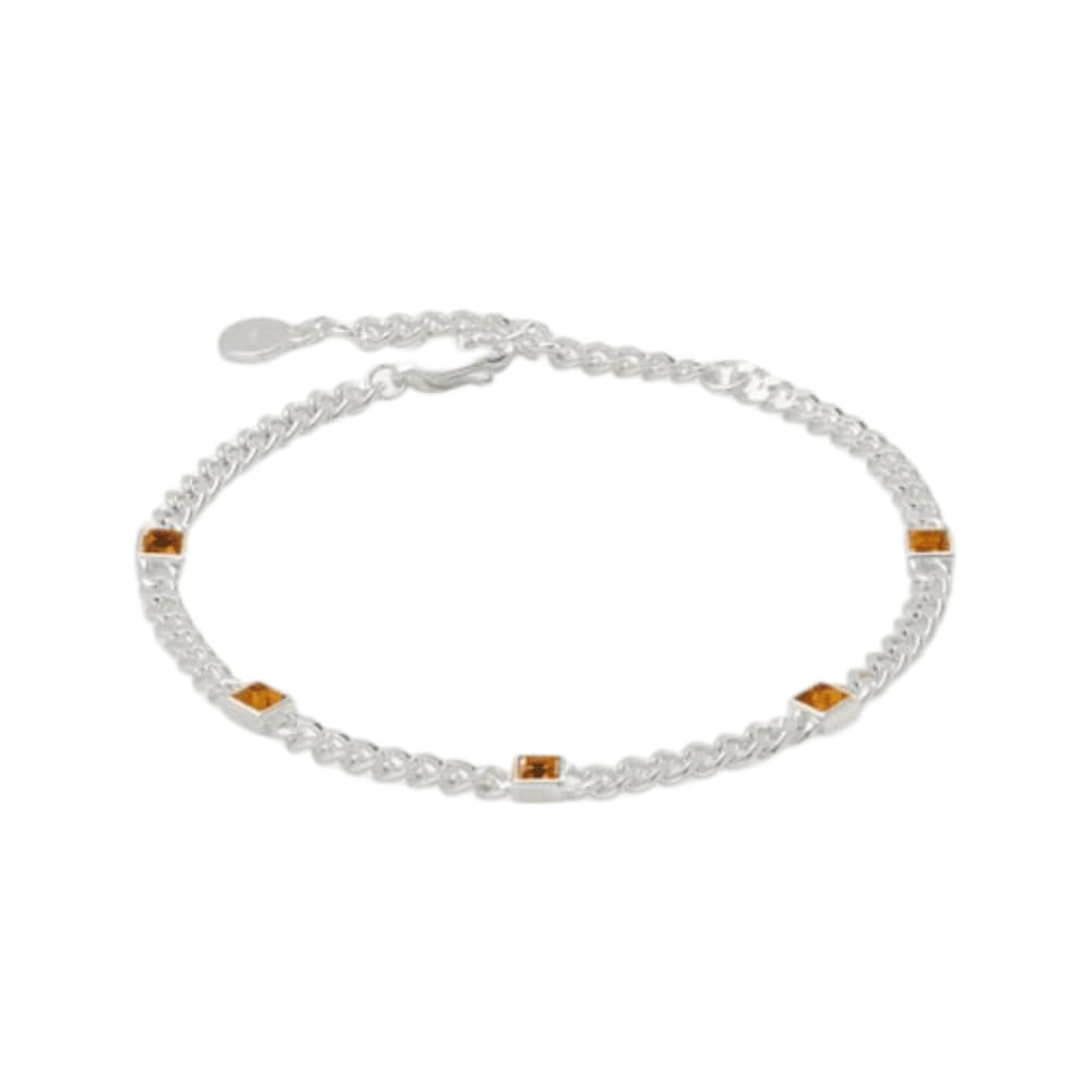 Alex and Ani September Birthstone Sapphire Curb Chain Bracelet