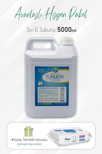 Sıvı Sabun 5 L ve Çamaşır Sulu Yüzey Temizlik 100'lü