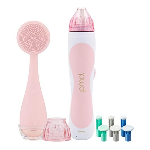 PMD Beauty - Essential Cleanse and Exfoliate Bundle - Includes Personal Microderm & Clean - At-Home Microdermabrasion Machine & Smart Facial Cleansing Device for Vibrant Skin