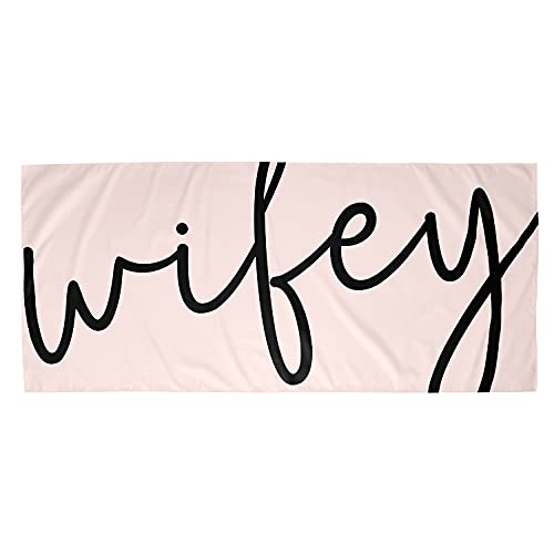 Santa Barbara Design Studio Beach Towels - Quick Dry Microfiber Oversized Towel Bath Sheet, 78" x 35", Wifey by Santa Barbara Design Studio - Used condition - US$19.75