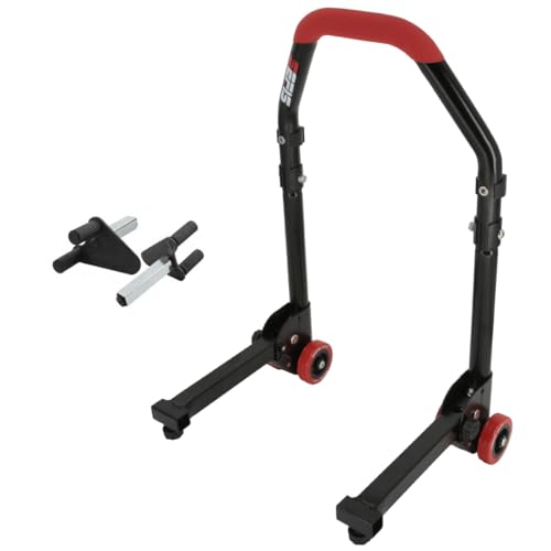 SEFIS M20 - Cavalletto per moto anteriore, supporto per montaggio posteriore, moto, supporto posteriore per moto, pieghevole, adattatore: attacco V