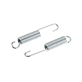 Motoforti 2 Pcs Universal 100mm Length Motorcycle Brake Pedal Return Spring Motorcycle Side Kickstand Spring Silver Tone Metal Long-lasting