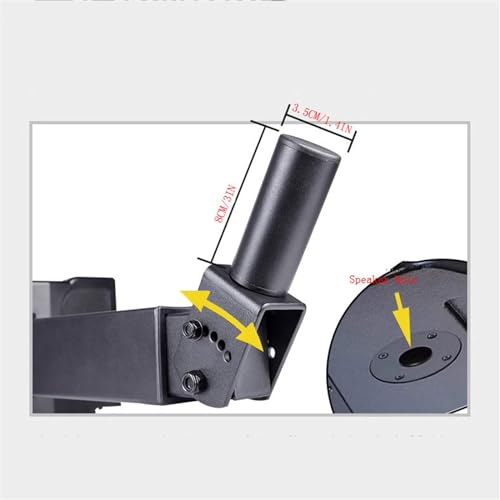 Soportes para Altavoces de Pared Negros con Brazo Alargado de Metal 4