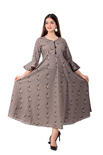 Image of Miravan Women Floral Print Ankle Length Anarkali Kurta