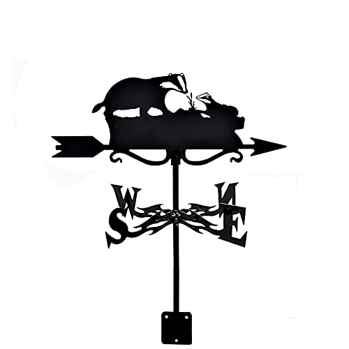 Girouette chouette en acier inoxydable pour jardin et toit