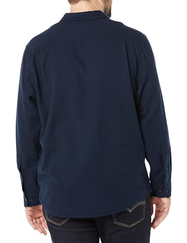 Image of Amazon Essentials Men's Regular Fit Long-Sleeve Flannel Shirt, Soft Brushed Cotton, Lightweight yet Warm