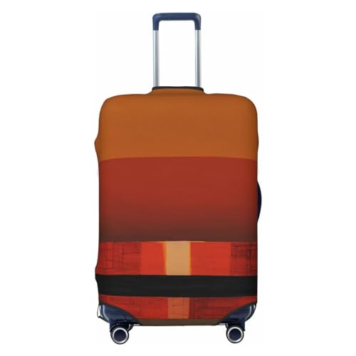Orange Stripes Luggage Cover Stylish Suitcase Covers for Luggage Tsa Approved, Elastic Washable Suitcase Protector Anti-Scratch Travel Baggage Covers for 18-32 inch Luggage
