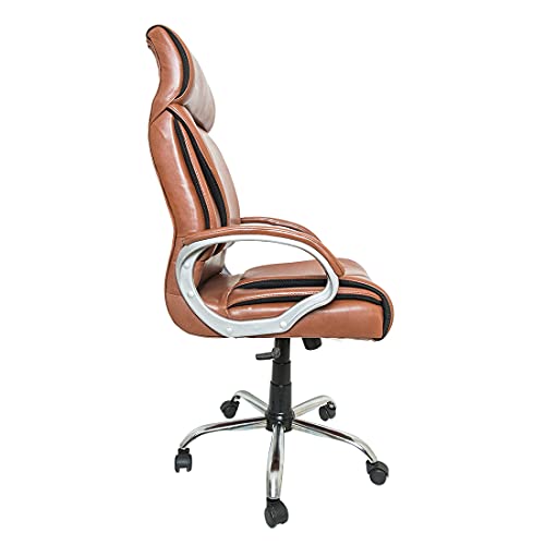 Image of CELLBELL C54 Ergonomic High Back Boss Chair Leather Office Chair /Director Chair /Leatherette Executive Revolving Chair [Orange]