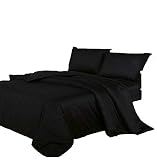 800 Thread Count Three (3) Piece Queen Size Black Stripe Duvet Cover Set, 100% Egyptian Cotton, Prem
