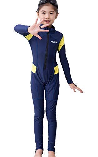 Youth Girls Boys One Piece Water Sports Sun Protection Rash Guard UPF 50+ Long Sleeves Full Suit Swimsuit Wetsuit